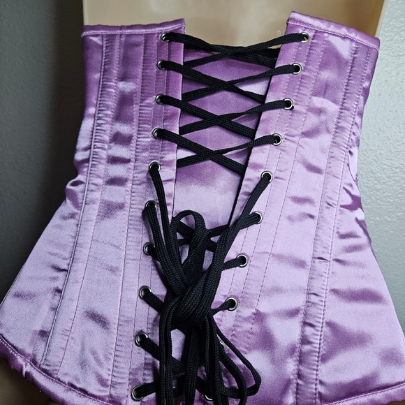 Top Drawer by Daisy Corsets Lavender Purple Lace Up Back Zipper Corset - Picture 3 of 6